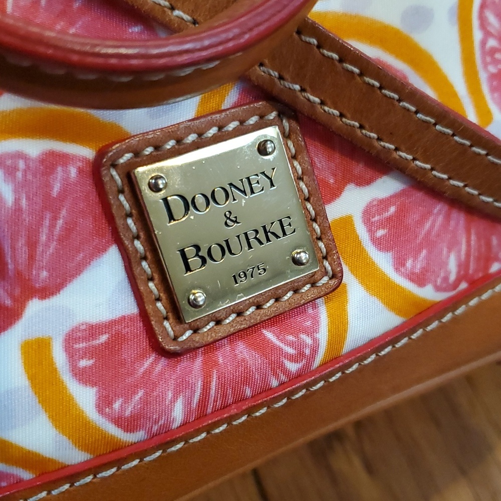 Dooney & Bourke Pomelo Bitsy Grapefruit Print Women's Bag - Orange and Pink - Picture 9 of 15